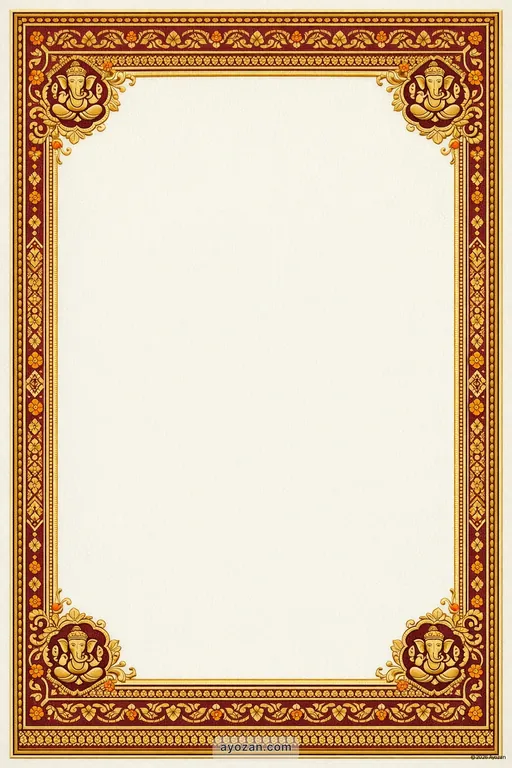 North Indian Corporate · Classic — North Indian Hindu Traditional Corporate Gala invitation card design from Ayozan