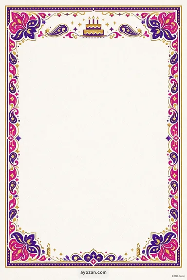 Kashmiri Birthday · Contemporary — Birthday card design