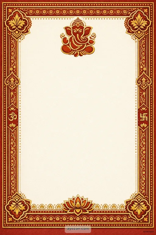 Kashmiri Wedding · Classic — Kashmiri Hindu Traditional Wedding invitation card design from Ayozan
