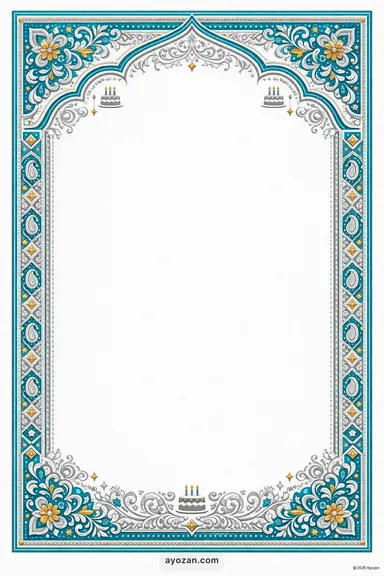 Kashmiri Birthday · Contemporary — Birthday card design