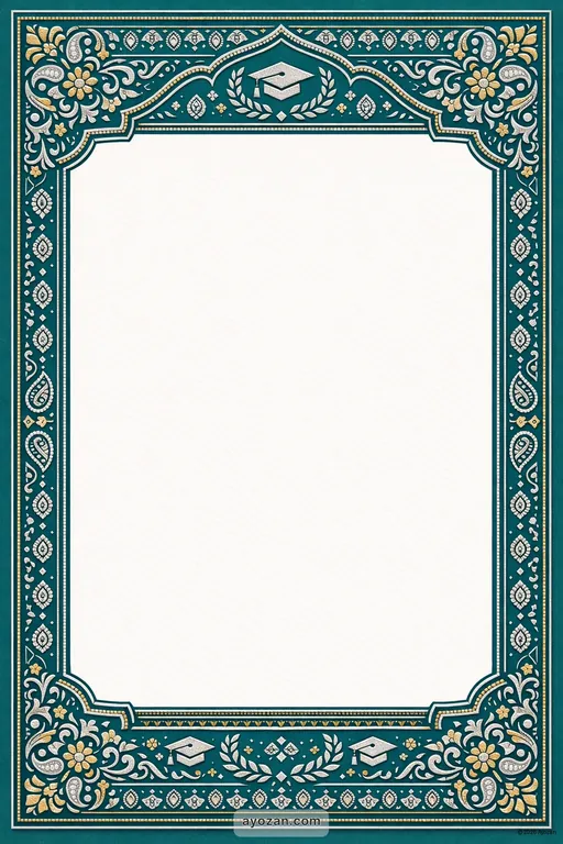 Kashmiri Graduation · Contemporary — Kashmiri Muslim Modern Graduation invitation card design from Ayozan