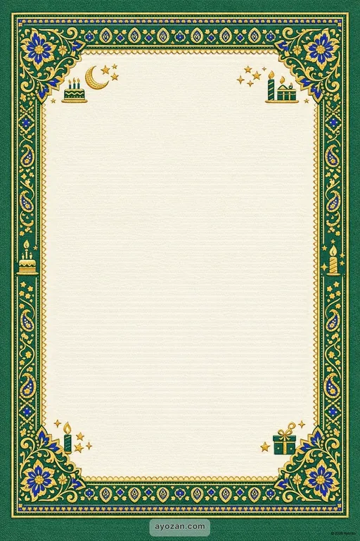Kashmiri Birthday · Classic — Kashmiri Muslim Traditional Birthday invitation card design from Ayozan