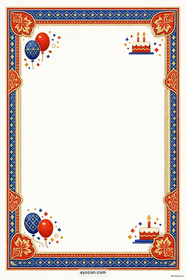 Kashmiri Birthday · Contemporary — Birthday card design