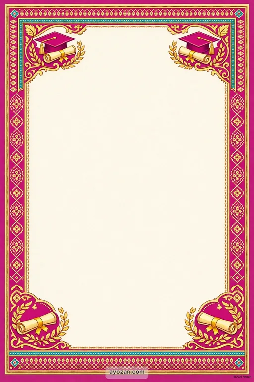 Kashmiri Graduation · Classic — Kashmiri Traditional Graduation invitation card design from Ayozan