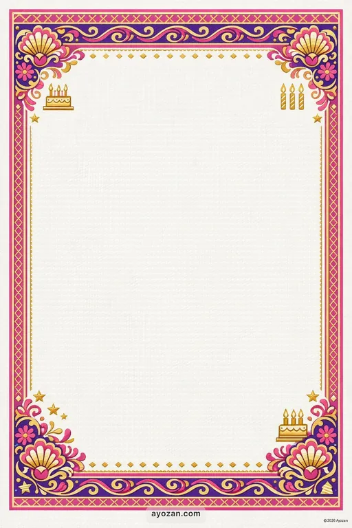Goan Birthday · Contemporary — Goan Hindu Modern Birthday invitation card design from Ayozan