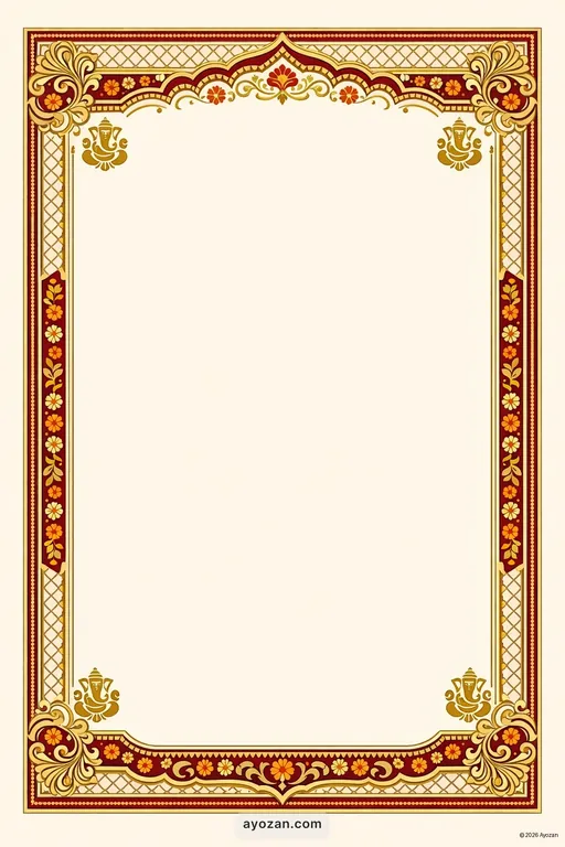 Goan Engagement · Classic — Goan Hindu Traditional Engagement invitation card design from Ayozan