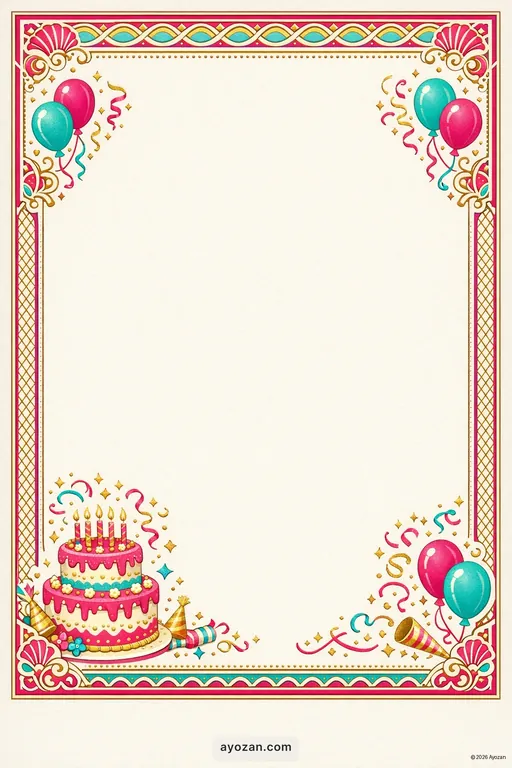 Goan Birthday · Classic — Goan Traditional Birthday invitation card design from Ayozan