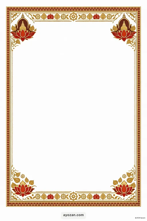 Magadhi Wedding · Contemporary — Magadhi Buddhist Modern Wedding invitation card design from Ayozan