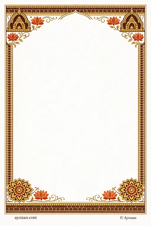 Magadhi Reception · Contemporary — Magadhi Buddhist Modern Reception invitation card design from Ayozan