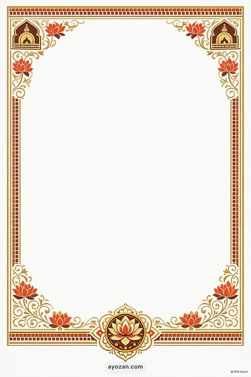 Magadhi Corporate · Classic — Magadhi Buddhist Traditional Corporate Gala invitation card design from Ayozan