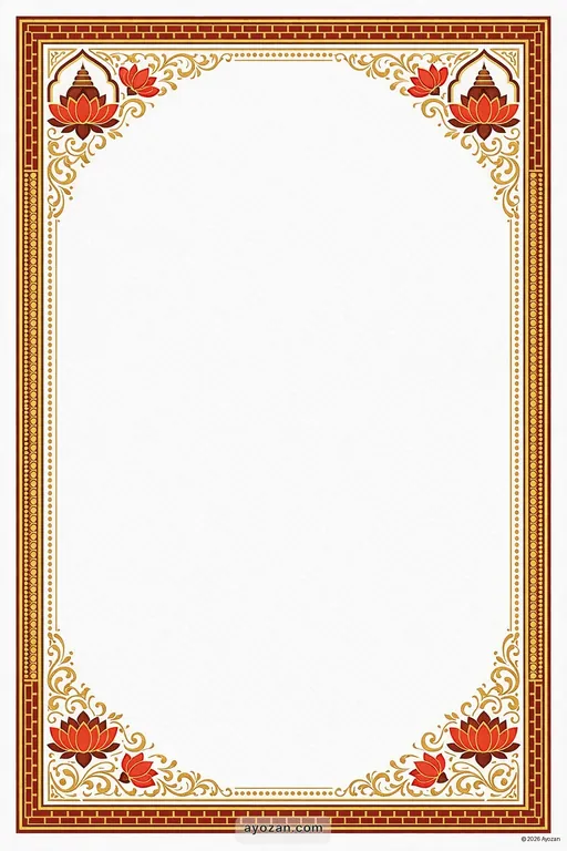 Magadhi Engagement · Classic — Magadhi Buddhist Traditional Engagement invitation card design from Ayozan
