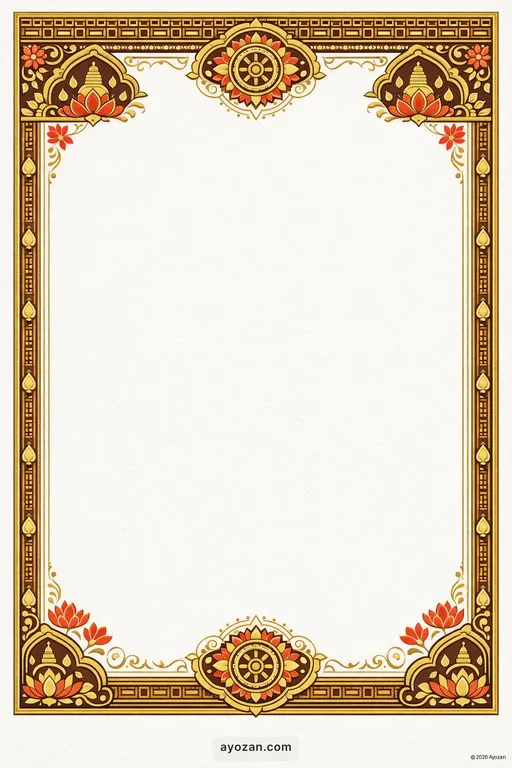 Magadhi Wedding · Classic — Magadhi Buddhist Traditional Wedding invitation card design from Ayozan
