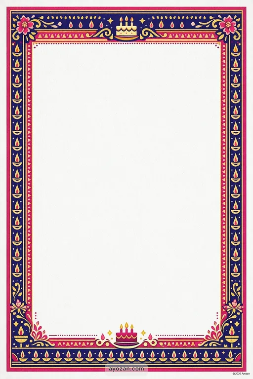 Kerala Birthday · Contemporary — Malayalam Hindu Modern Birthday invitation card design from Ayozan