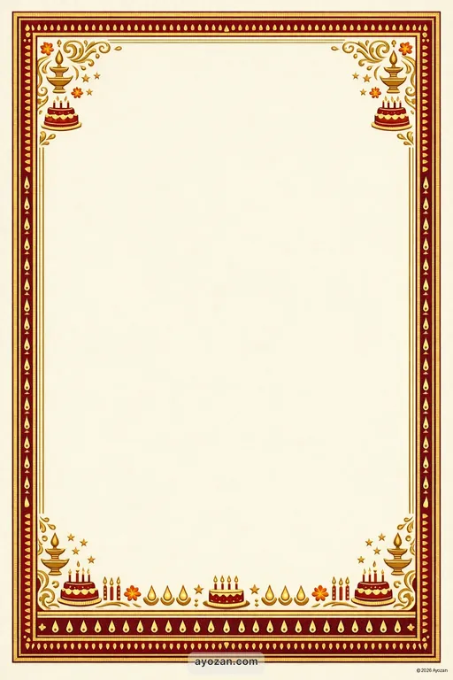 Kerala Birthday · Classic — Malayalam Hindu Traditional Birthday invitation card design from Ayozan