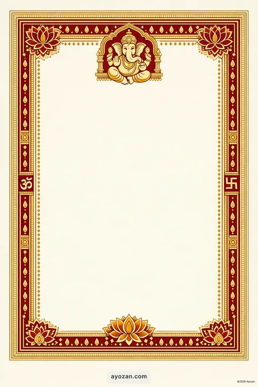 Kerala Wedding · Classic — Malayalam Hindu Traditional Wedding invitation card design from Ayozan