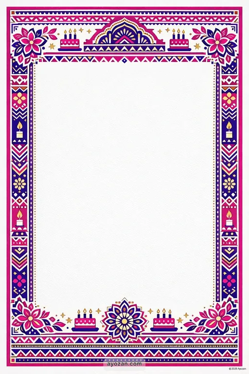 Rajasthani Birthday · Contemporary — Rajasthani Hindu Modern Birthday invitation card design from Ayozan