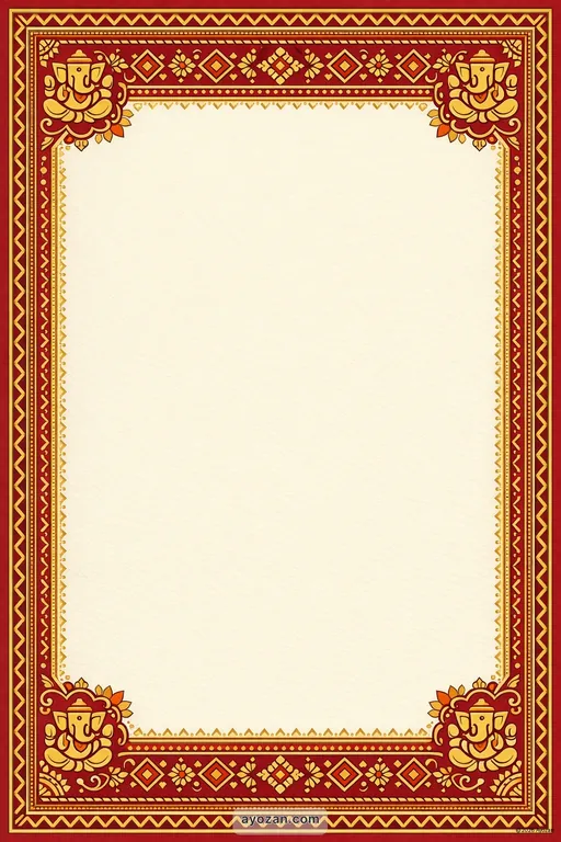 Rajasthani Housewarming · Classic — Rajasthani Hindu Traditional Housewarming invitation card design from Ayozan