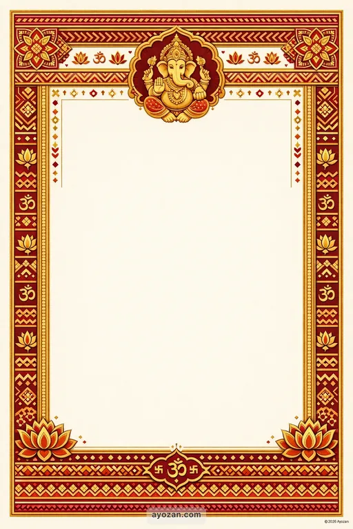 Rajasthani Wedding · Classic — Rajasthani Hindu Traditional Wedding invitation card design from Ayozan