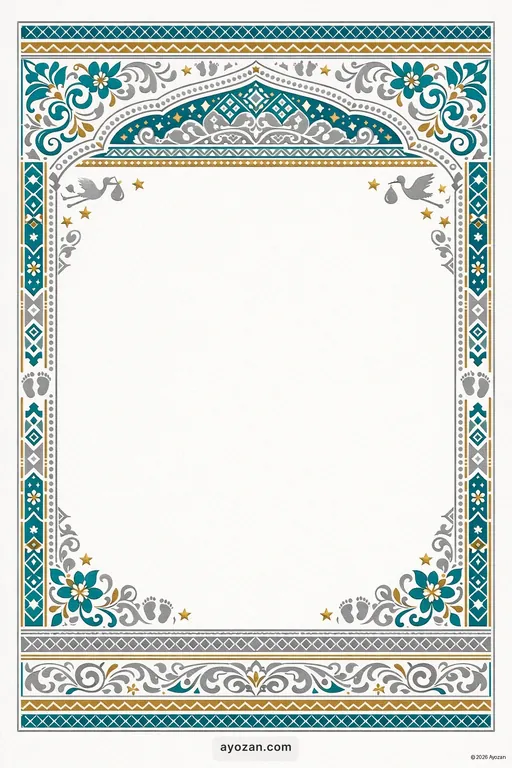 Rajasthani Baby Shower · Contemporary — Rajasthani Muslim Modern Baby Shower invitation card design from Ayozan