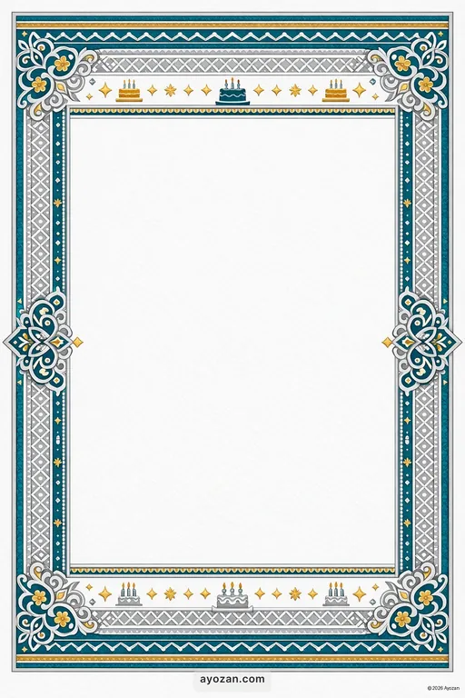 Rajasthani Birthday · Contemporary — Rajasthani Muslim Modern Birthday invitation card design from Ayozan