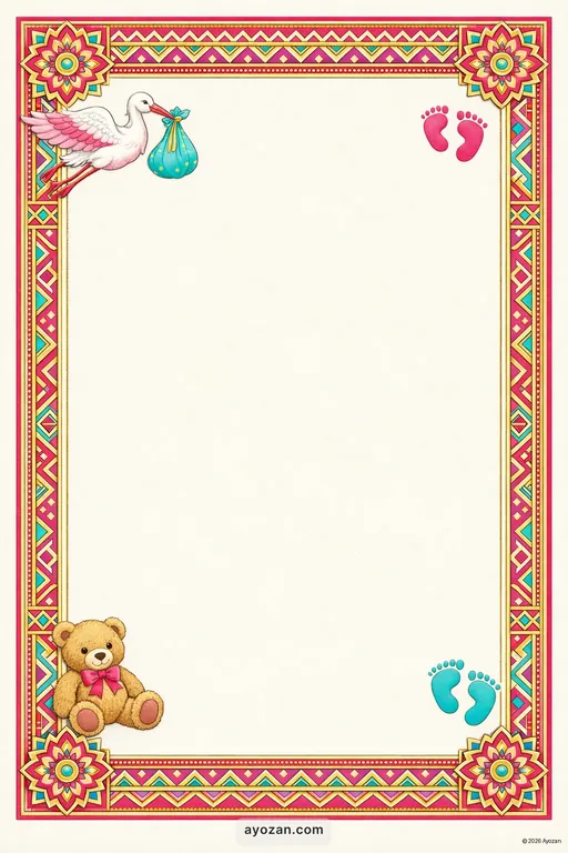 Rajasthani Baby Shower · Classic — Rajasthani Traditional Baby Shower invitation card design from Ayozan