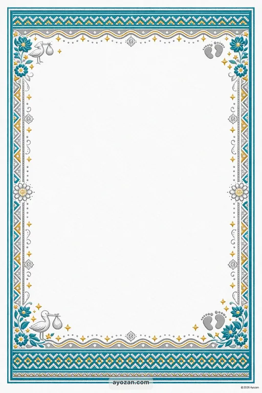 Manipuri Baby Shower · Contemporary — Manipuri Muslim Modern Baby Shower invitation card design from Ayozan