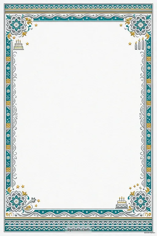 Manipuri Birthday · Contemporary — Manipuri Muslim Modern Birthday invitation card design from Ayozan