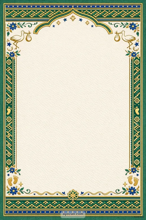 Manipuri Baby Shower · Classic — Manipuri Muslim Traditional Baby Shower invitation card design from Ayozan