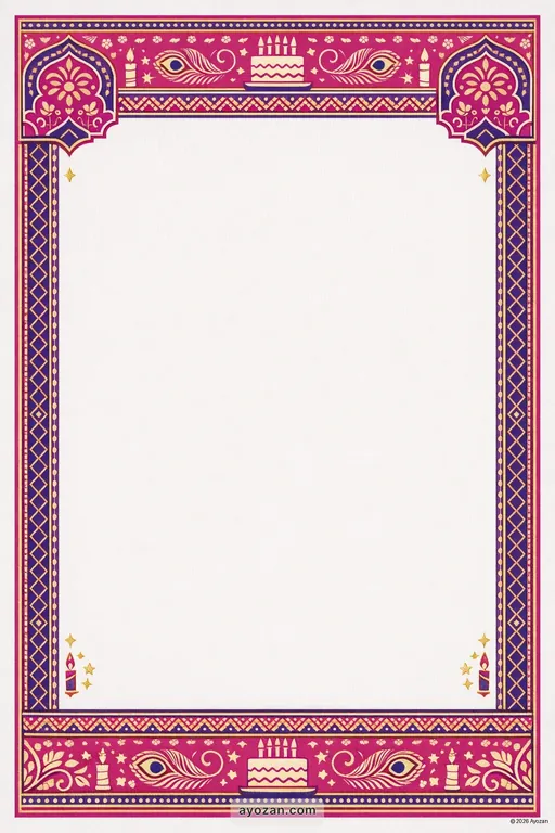 Marathi Birthday · Contemporary — Marathi Hindu Modern Birthday invitation card design from Ayozan