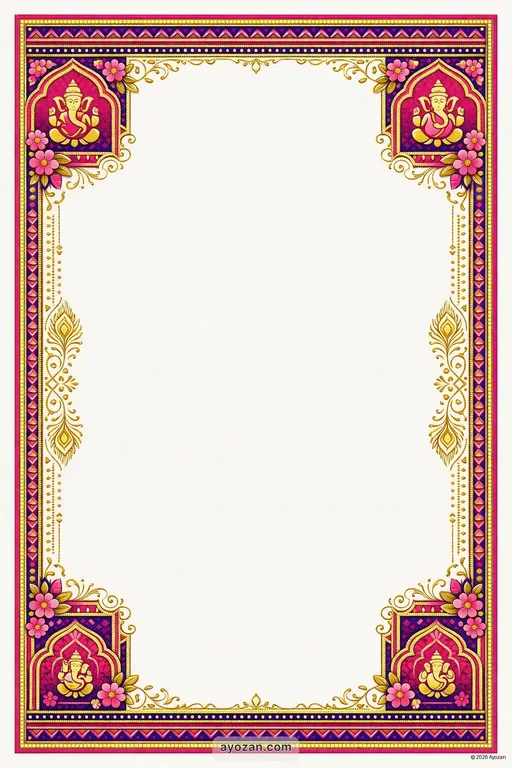 Marathi Engagement · Contemporary — Marathi Hindu Modern Engagement invitation card design from Ayozan