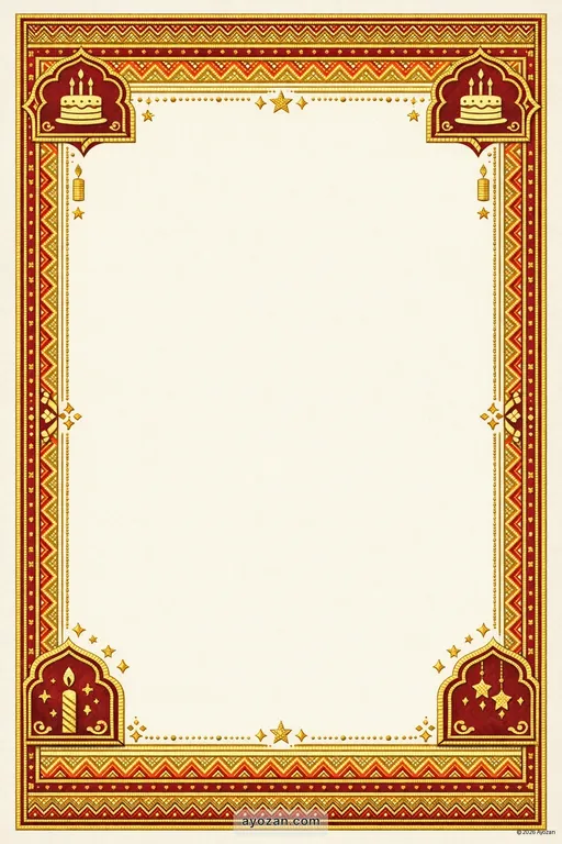 Marathi Birthday · Classic — Marathi Hindu Traditional Birthday invitation card design from Ayozan