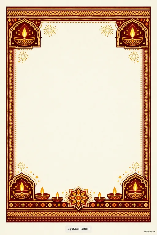 Marathi Diwali · Classic — Marathi Hindu Traditional Diwali invitation card design from Ayozan