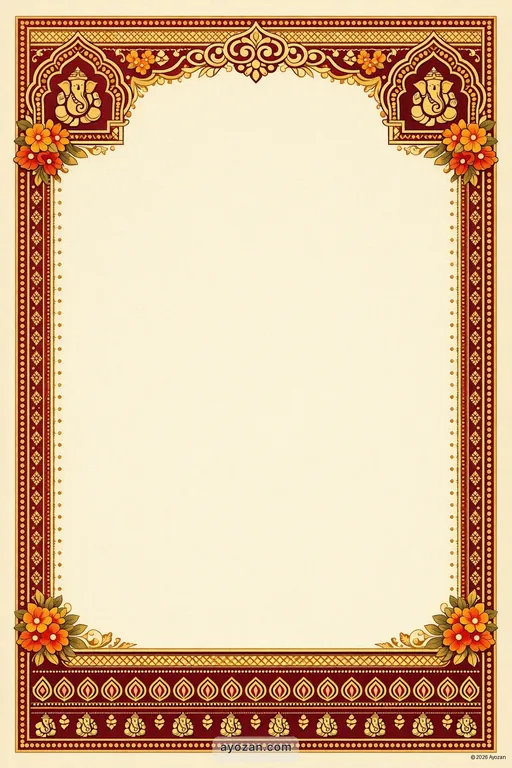 Marathi Prayer Meeting · Classic — Marathi Hindu Traditional Prayer Meeting invitation card design from Ayozan