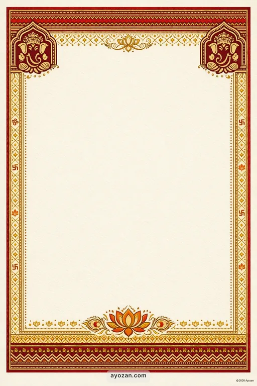 Marathi Wedding · Classic — Marathi Hindu Traditional Wedding invitation card design from Ayozan