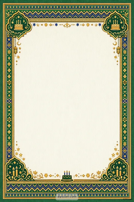 Marathi Birthday · Classic — Marathi Muslim Traditional Birthday invitation card design from Ayozan