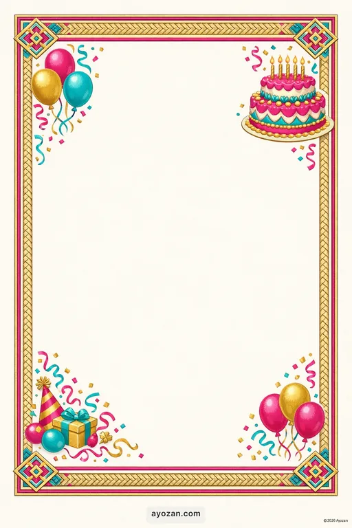 Northeast Birthday · Classic — Northeast Indian Traditional Birthday invitation card design from Ayozan