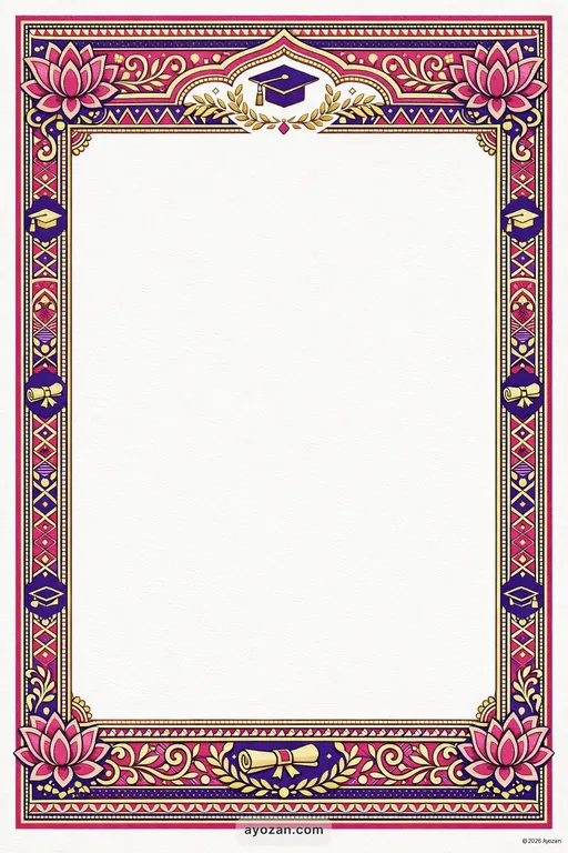 Mithila Graduation · Contemporary — Maithili Hindu Modern Graduation invitation card design from Ayozan