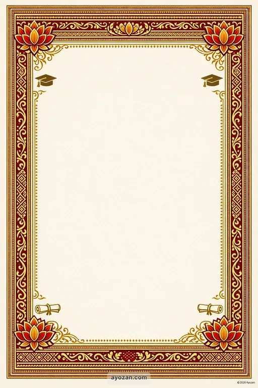 Mithila Graduation · Classic — Maithili Hindu Traditional Graduation invitation card design from Ayozan