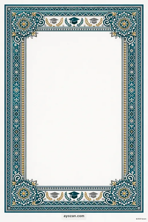 Mithila Graduation · Contemporary — Maithili Muslim Modern Graduation invitation card design from Ayozan