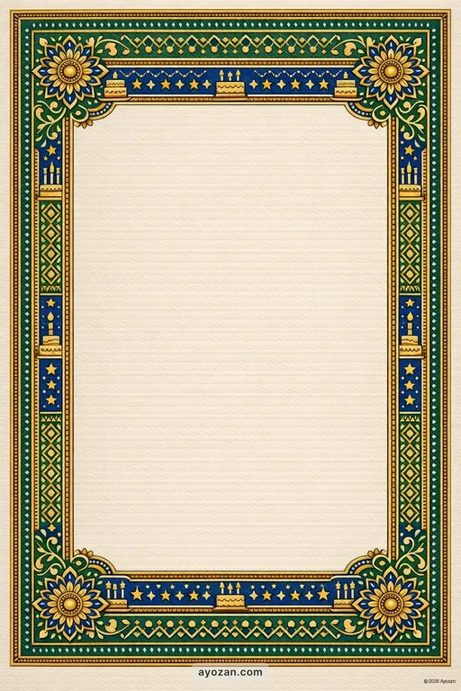 Mithila Birthday · Classic — Maithili Muslim Traditional Birthday invitation card design from Ayozan
