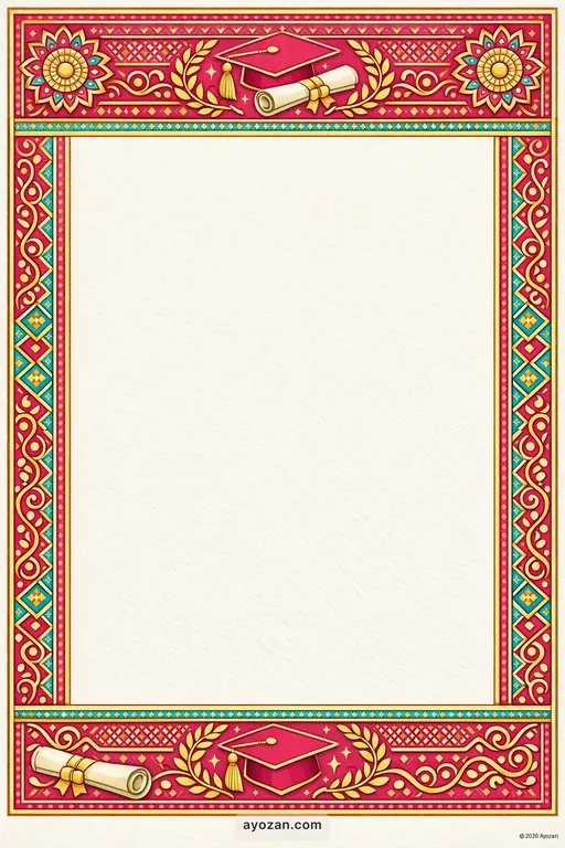 Mithila Graduation · Classic — Maithili Traditional Graduation invitation card design from Ayozan