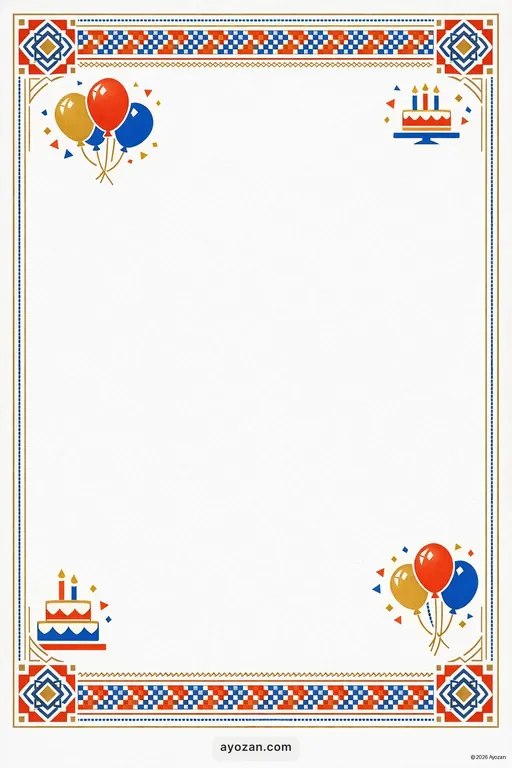 Northeast Birthday · Contemporary — Northeast Indian Modern Birthday invitation card design from Ayozan