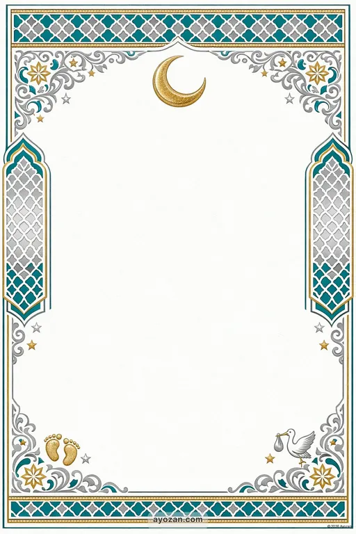 North Indian Baby Shower · Contemporary — North Indian Muslim Modern Baby Shower invitation card design from Ayozan