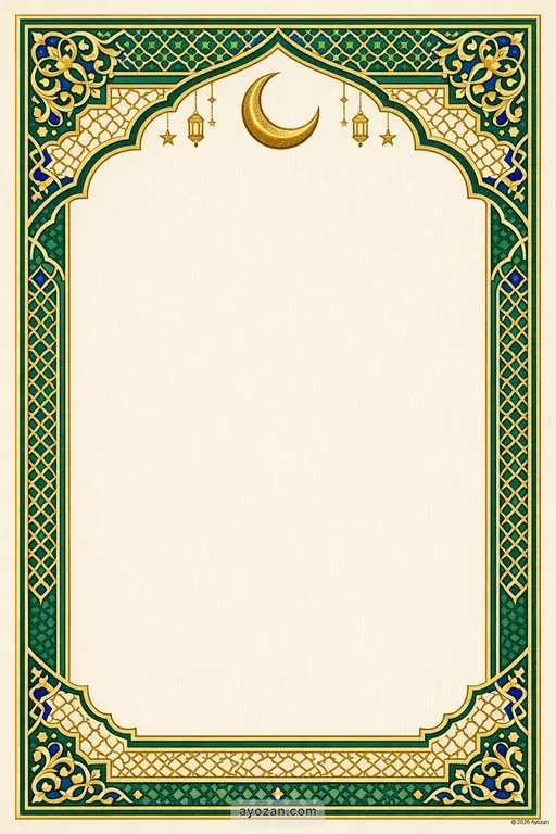 Traditional Eid Milad Card — North Indian Muslim Traditional Eid Milad-un-Nabi invitation card design from Ayozan