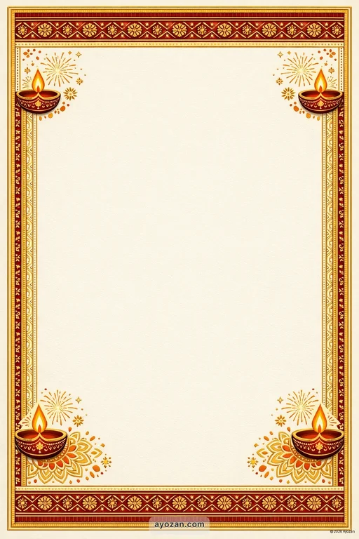 Odia Diwali · Classic — Odia Hindu Traditional Diwali invitation card design from Ayozan