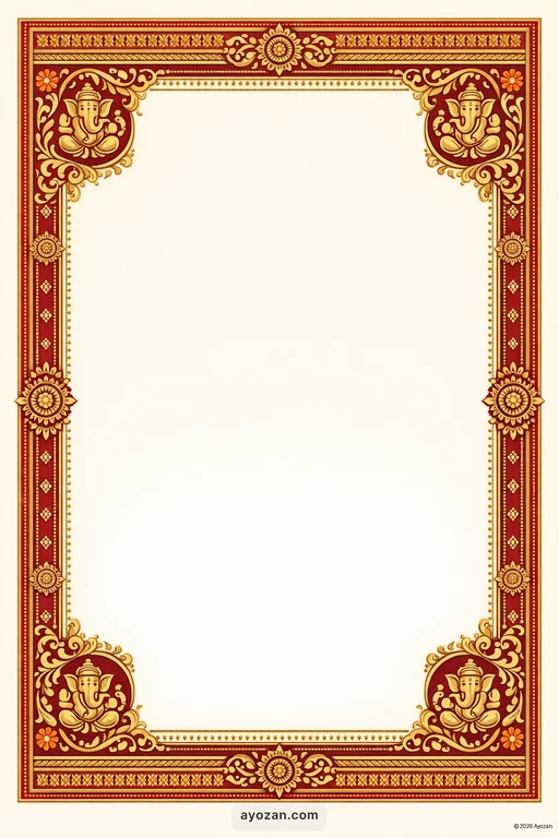 Odia Housewarming · Classic — Odia Hindu Traditional Housewarming invitation card design from Ayozan