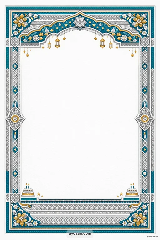 Odia Birthday · Contemporary — Odia Muslim Modern Birthday invitation card design from Ayozan
