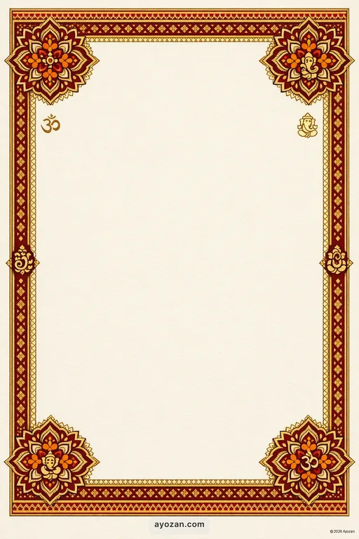 Punjabi Prayer Meeting · Classic — Punjabi Hindu Traditional Prayer Meeting invitation card design from Ayozan