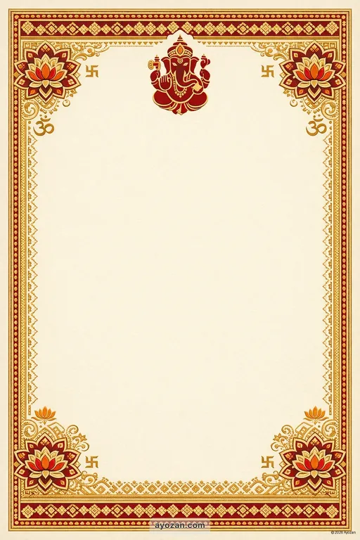Punjabi Wedding · Classic — Punjabi Hindu Traditional Wedding invitation card design from Ayozan