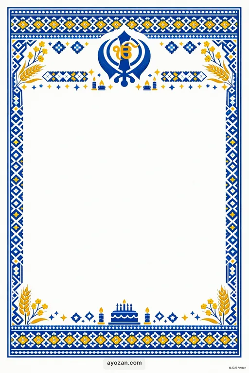 Punjabi Birthday · Contemporary — Punjabi Sikh Modern Birthday invitation card design from Ayozan